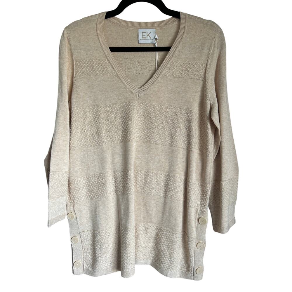 NWT Edinburgh Knitwear Light Sweater, Sandstorm - L